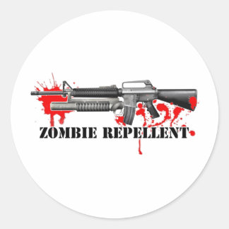 Zombie Repellent Runder Aufkleber