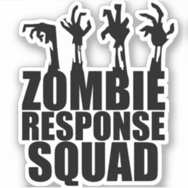 Zombie Response Squad Beängstigende Waffen erreich Aufkleber
