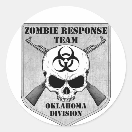 Zombie Response Team: Abteilung Oklahoma Runder Aufkleber (Vorderseite)