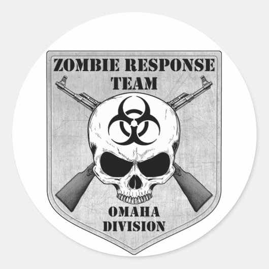 Zombie Response Team: Abteilung Omaha Runder Aufkleber (Vorderseite)