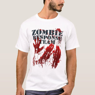 Zombie Response Team Blood Spritzer Hands Bloody H T-Shirt