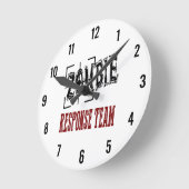 Zombie Response Team Clock Runde Wanduhr (Winkel)