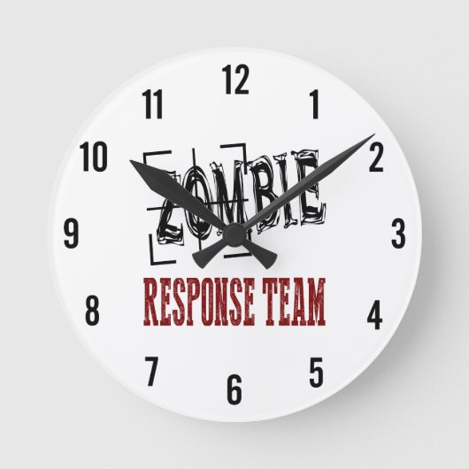 Zombie Response Team Clock Runde Wanduhr (Vorderseite)