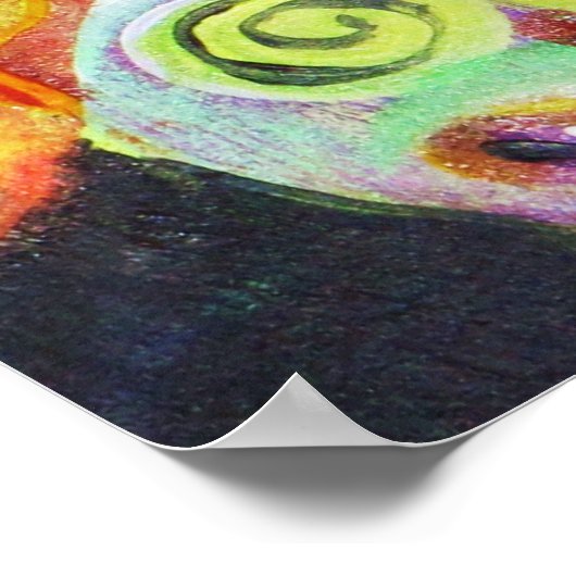 Zombie Retro Vintager Pop Kunst Poster (Ecke)