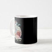 Zombie Riding Mummy Shark Vampire Halloween Pumpki Kaffeetasse (Vorderseite Links)