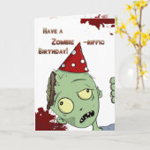 Zombie-riffic Geburtstag Karte (Gelbe Blume)