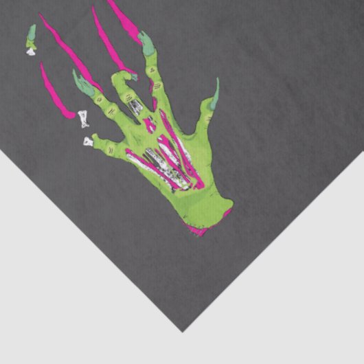 Zombie Rippin' Beängstigender Funky Fun Ghoulish Seidenpapier (Ausschnitt)