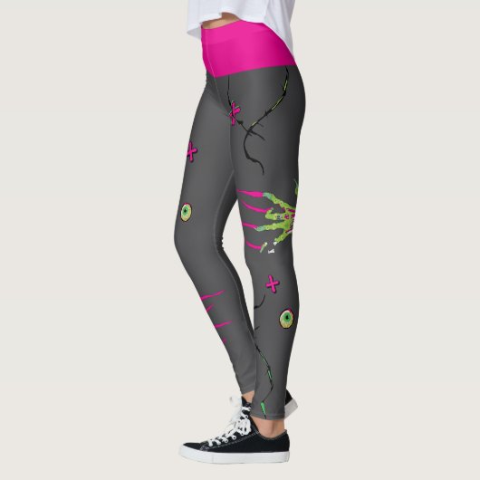 Zombie Rippin’ Eyeball Poppin’ Funky Niedlich Fun Leggings (Links)