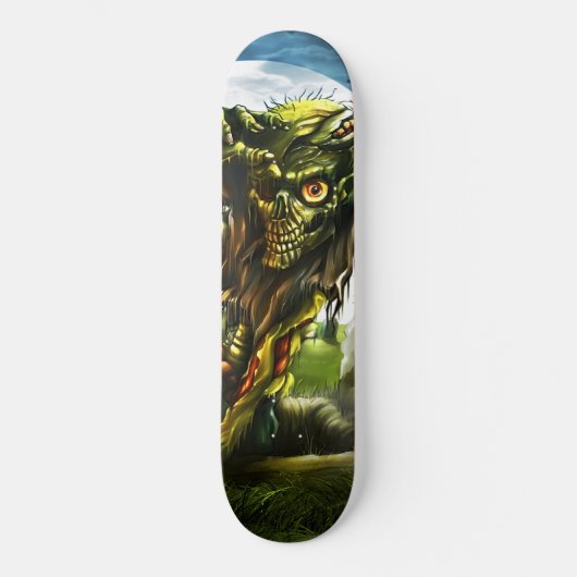 Zombie Rising Full Moon Friedhof Skateboard (Vorderseite)