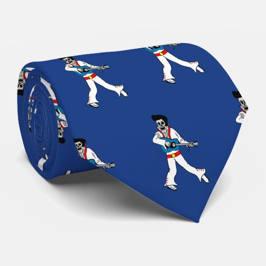 Zombie Rock n' Roll Star Krawatte (Gerollt)