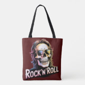 Zombie-Rocker Rock'n'Roll-Schädel Tasche (Rückseite)
