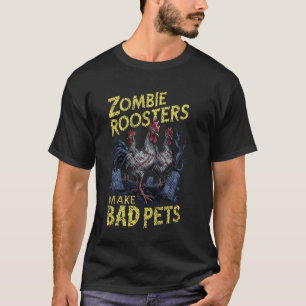 Zombie-Roosters machen schlechte Päpste Halloween T-Shirt