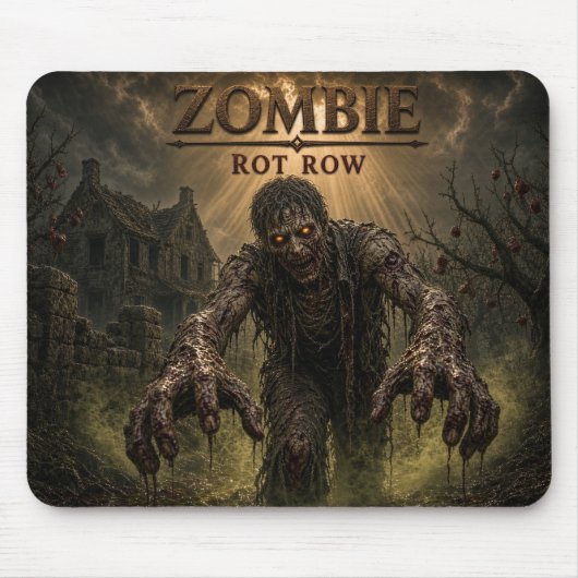 Zombie Rot Row Dark Realism Mousepad (Vorne)
