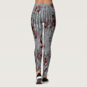 Zombie Rot Streifen Leggings (Rückseite)