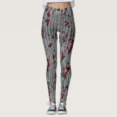 Zombie Rot Streifen Leggings (Vorderseite)