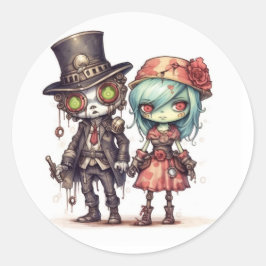 Zombie Runder Aufkleber