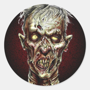 Zombie! Runder Aufkleber