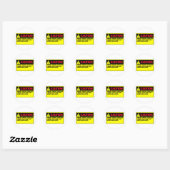 ZOMBIE RUNDER AUFKLEBER (Blatt)
