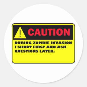 ZOMBIE RUNDER AUFKLEBER