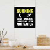 Zombie Running Motivation Poster (Küche)