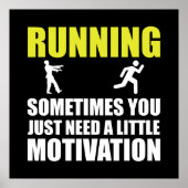 Zombie Running Motivation Poster (Vorne)