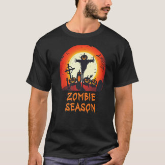 Zombie-Saison Mondlicht Gruseliger Friedhof Kinde T-Shirt