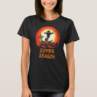 Zombie-Saison Mondlicht Gruseliger Friedhof Kinder T-Shirt