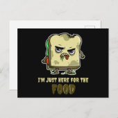 Zombie Sandwich Toast Funny Halloween Kawaii Postkarte (Vorne/Hinten)