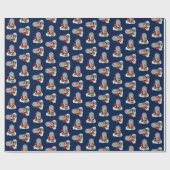 Zombie-Sankt-Aufstiegs-Weihnachten Geschenkpapier (Flach)