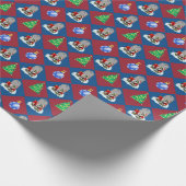 Zombie-Sankt-Aufstiegs-Weihnachten Geschenkpapier (Ecke)