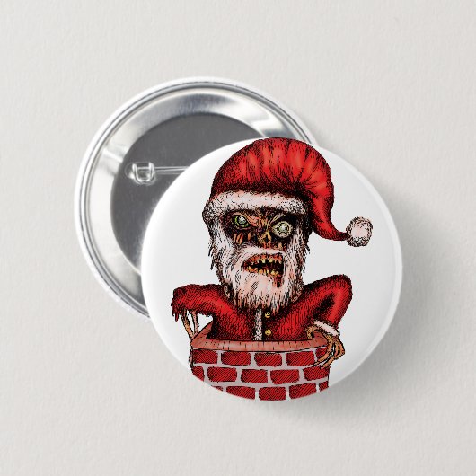 Zombie Sankt Button (Vorne & Hinten)