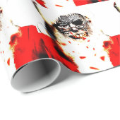 Zombie-Sankt-Geschenk-Verpackung Geschenkpapier (Rolleneckpunkt)