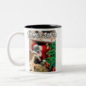 Zombie-Sankt-Tasse Zweifarbige Tasse (Links)