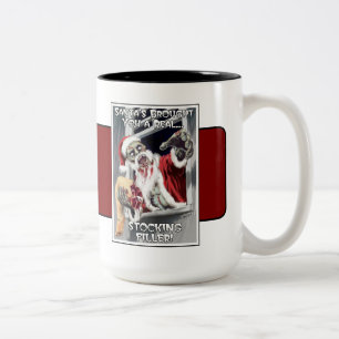 Zombie-Sankt-WeihnachtsHorror Zweifarbige Tasse