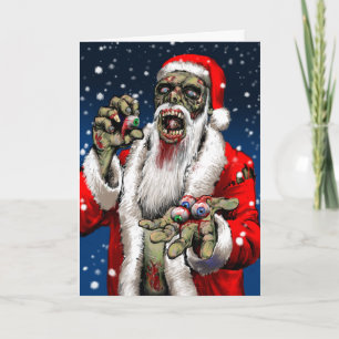 Zombie-Sankt-Weihnachtskarte Feiertagskarte