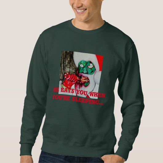Zombie-Sankt-Weihnachtspullover Sweatshirt (Vorderseite)