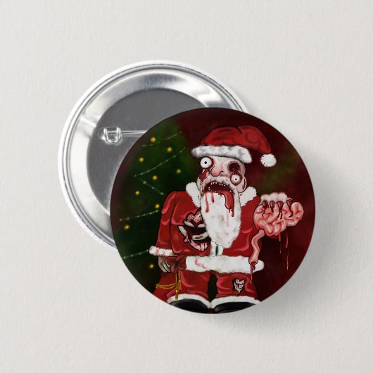 Zombie Santa Button (Vorne & Hinten)