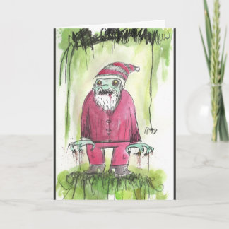 Zombie Santa Card Feiertagskarte