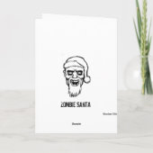 Zombie Santa Christmas Card Feiertagskarte (Rückseite)