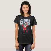 Zombie Santa Claus Seasons Eatings Funny Weihnacht T-Shirt (Vorne ganz)