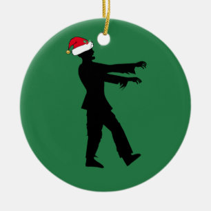 Zombie Santa Funny Weihnachten Keramik Ornament