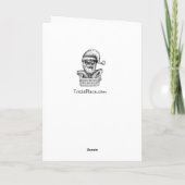 Zombie Santa - Grußkarte Feiertagskarte (Rückseite)