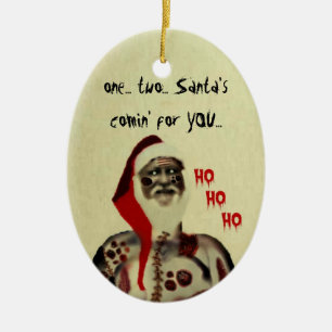 Zombie Santa ist für Sie da Keramikornament