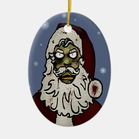 Zombie Santa Keramikornament (Vorne)