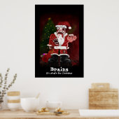 Zombie Santa Print Poster (Küche)