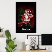 Zombie Santa Print Poster (Heimbüro)