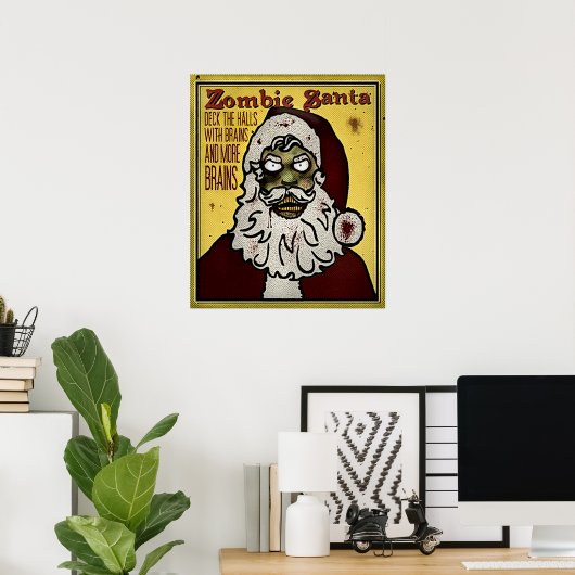 Zombie Santa Print Poster (Heimbüro)