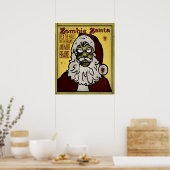 Zombie Santa Print Poster (Küche)