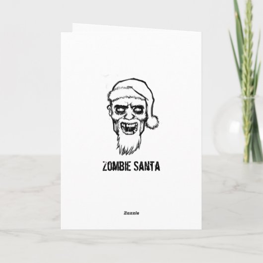 Zombie Santa Weihnachtskarte Feiertagskarte (Rückseite)