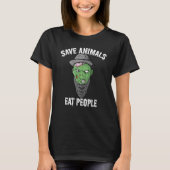Zombie Sayings Halloween Vegan Joke Zombie T-Shirt (Vorderseite)